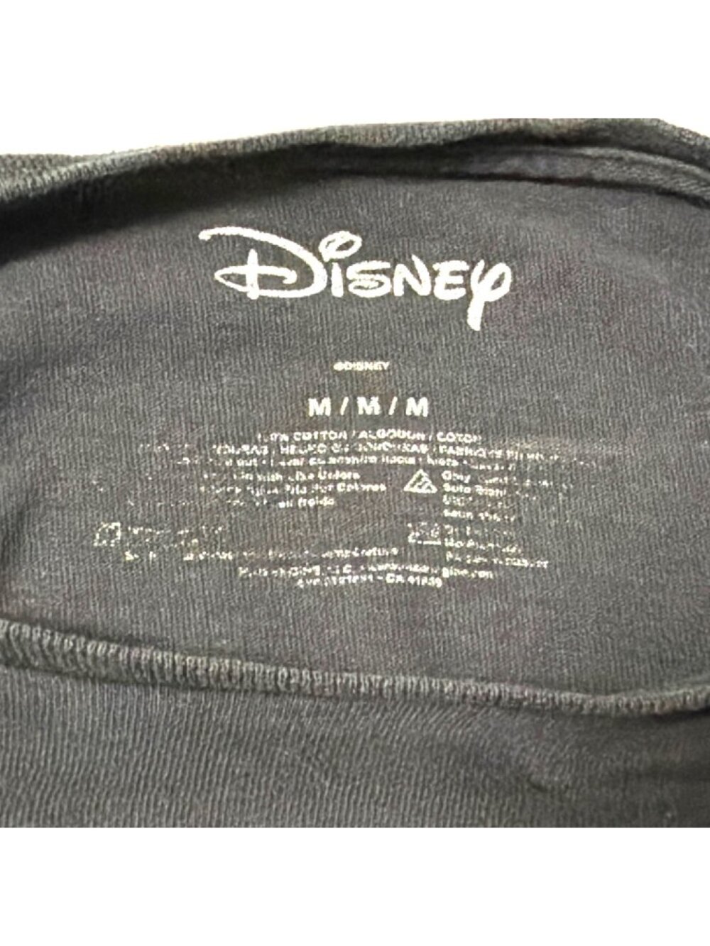 Disney Stitch Womens Cropped Black T-Shirt Graphic Print Medium - Picture 3 of 5